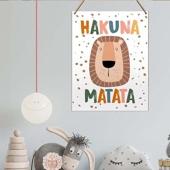 HAKUNA MATATA Wood Wall Decor / BRAND NEW - Picture 5 of 5